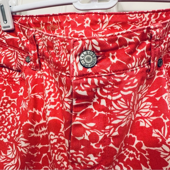 Talbots Coral Floral Cropped Jeans - Picture 4 of 8